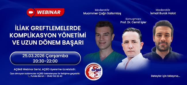 . İLİAK GREFTLEMELERDE KOMPLİKASYON YÖNETİMİ VE UZUN DÖNEM BAŞARI . İLİAK GREFTLEMELERDE KOMPLİKASYON YÖNETİMİ VE UZUN DÖNEM BAŞARI